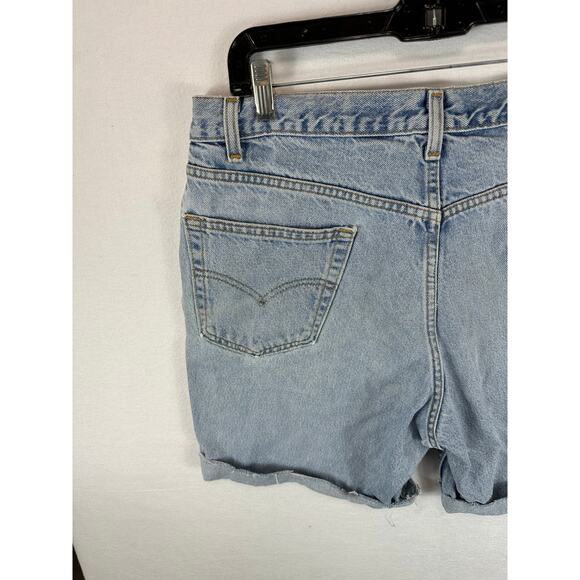 Vintage Levi’s Jean Shorts Relaxed Straight - Cutoff Jorts Fits 34 Waist - Picture 12 of 13